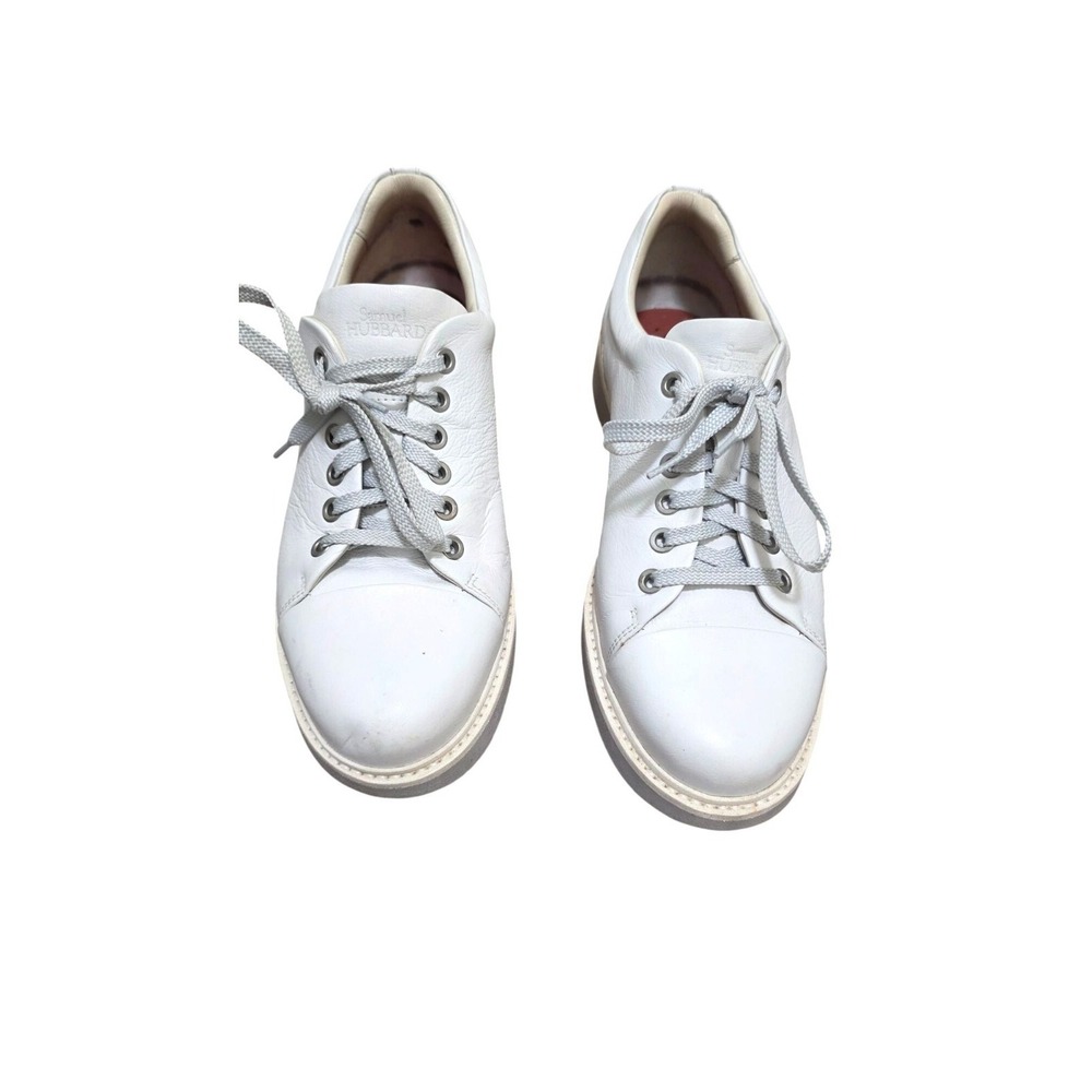 Samuel Hubbard Women's White Leather Lace-Up Shoes Size 8.5